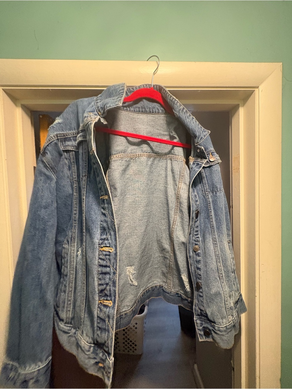 Upcycled LV jean jacket - Picture 3 of 3
